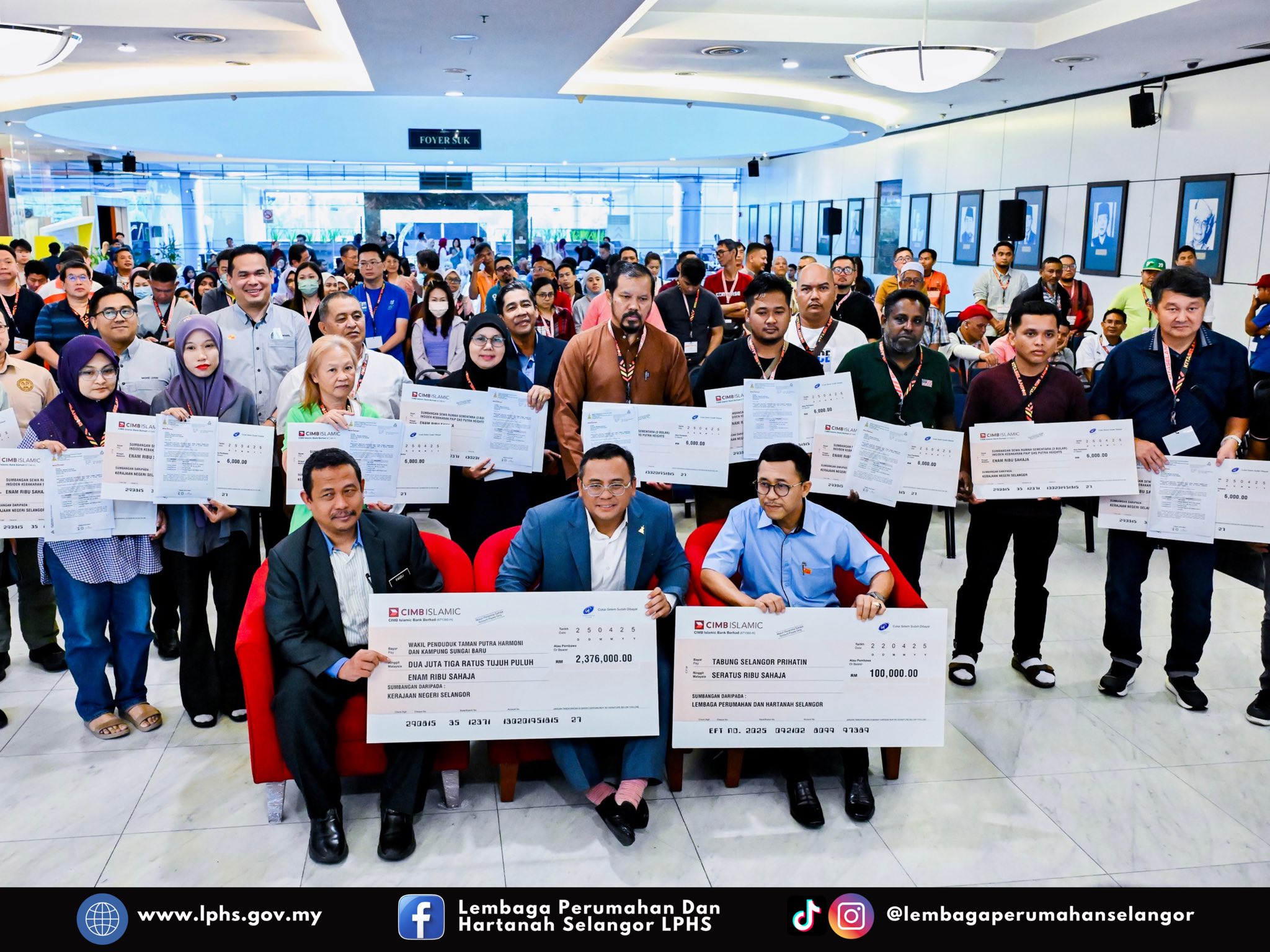 MAJLIS PENYERAHAN BANTUAN SEWA RUMAH KEPADA MANGSA INSIDEN KEBAKARAN PAIP GAS PUTRA HEIGHTS